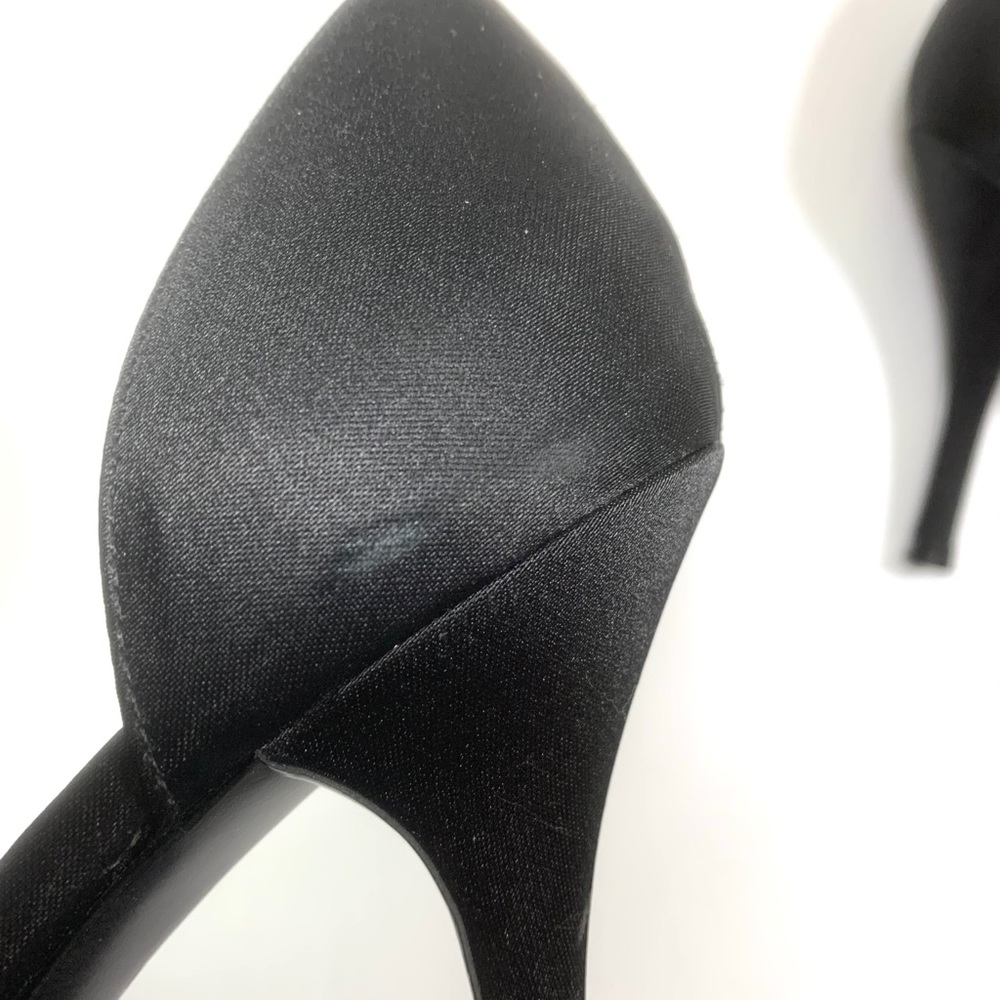 BCBG Satin D’Orsay Open Toe Pumps - Picture 5 of 11